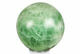 Polished Green Fluorite Sphere - Madagascar #246096-1